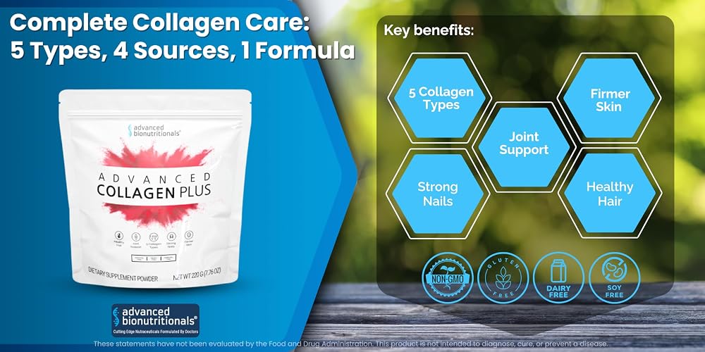 Advanced Bionutritionals Collagen Plus 5-Type Powder - 7.75 oz - image 3