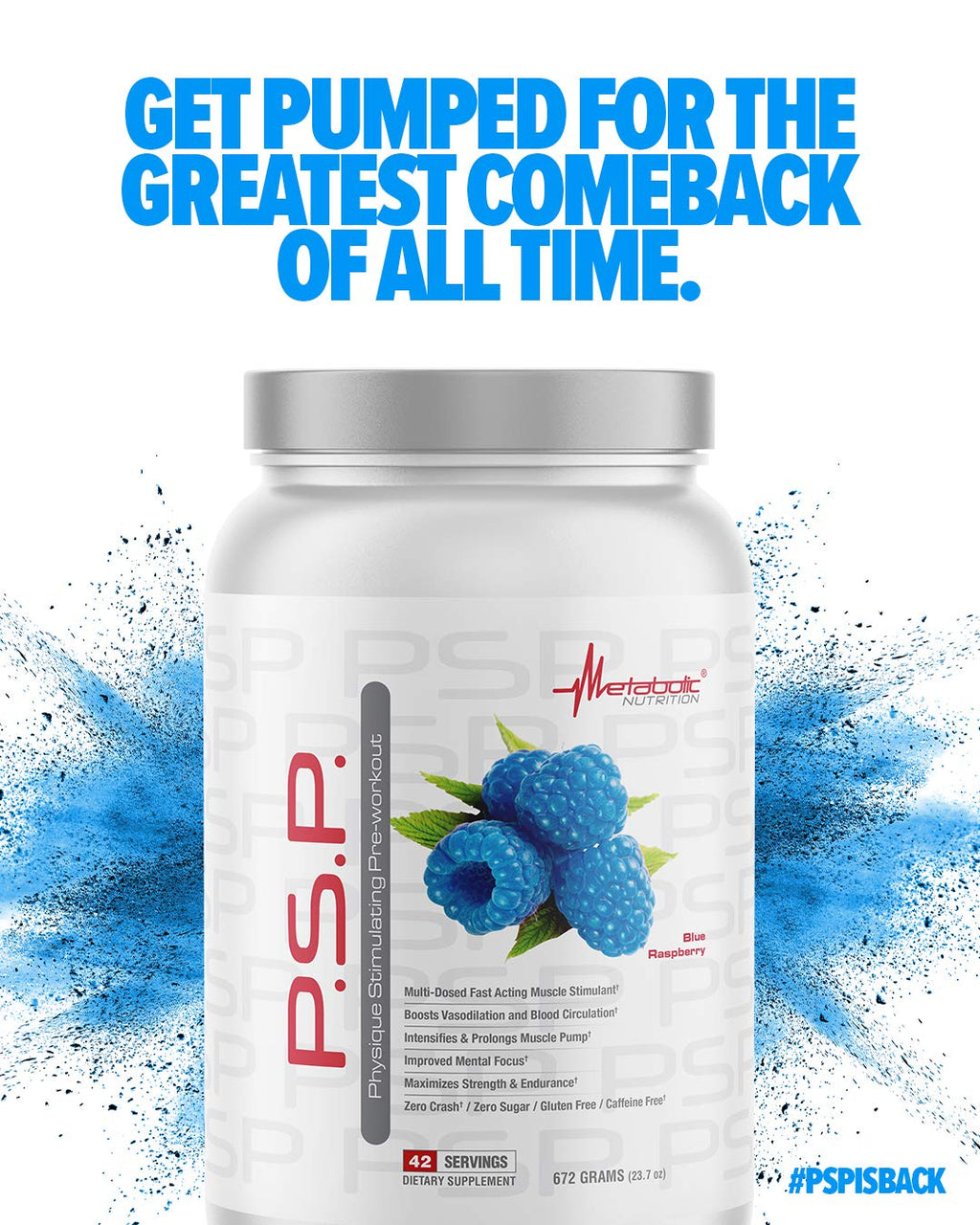 Metabolic Nutrition P.S.P. Physique Stimulating PreWorkout 672g Zero