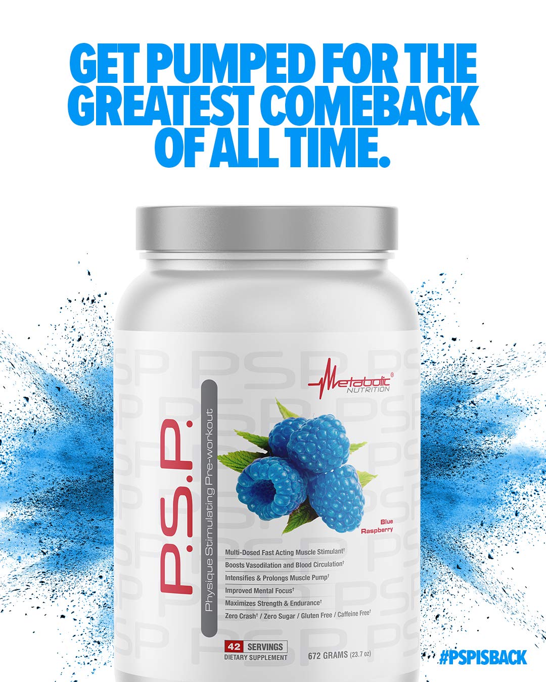 Metabolic Nutrition P.S.P. Physique Stimulating PreWorkout 672g Zero