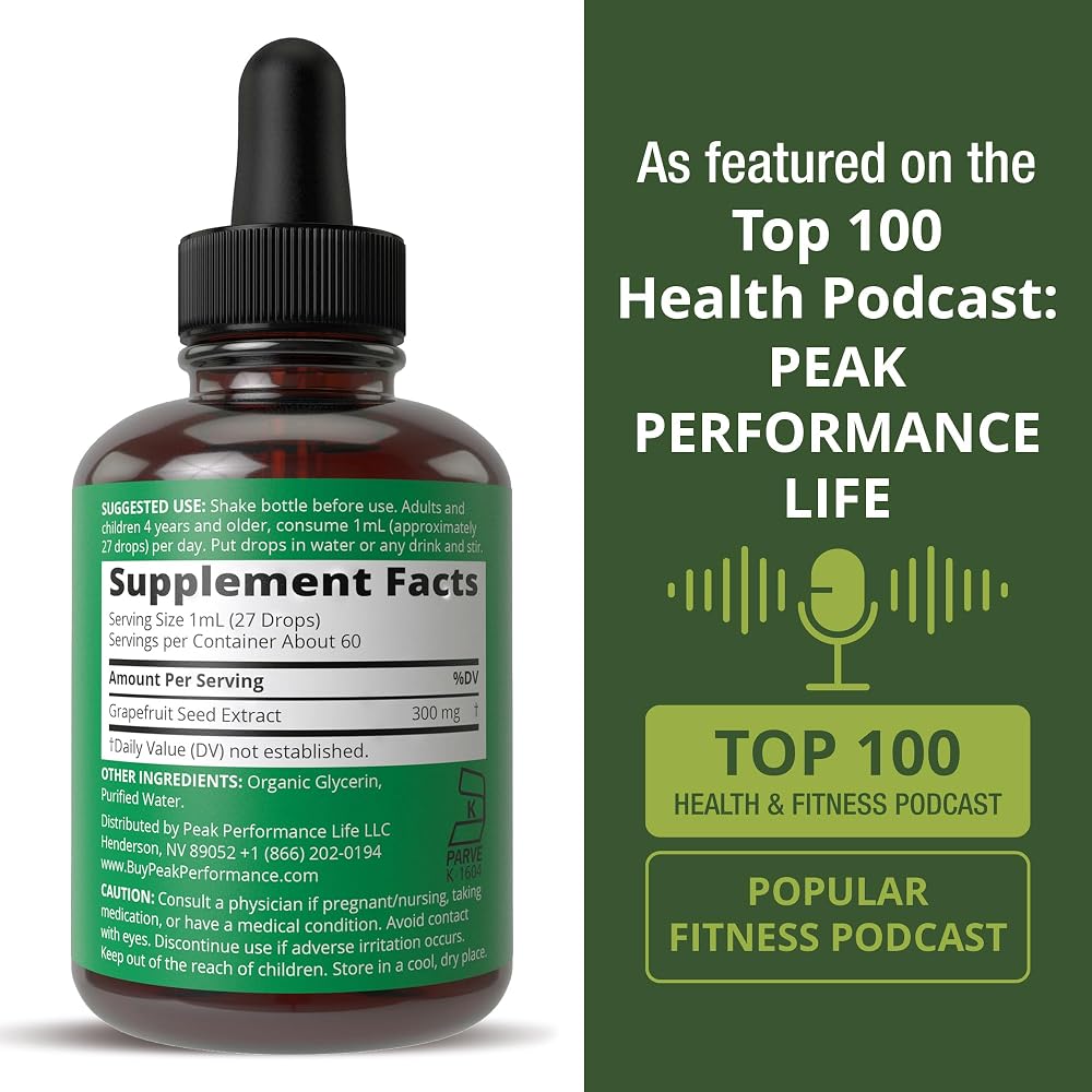 Peak Performance Grapefruit Seed Extract Liquid Drops - 2 Fl Oz - image 6