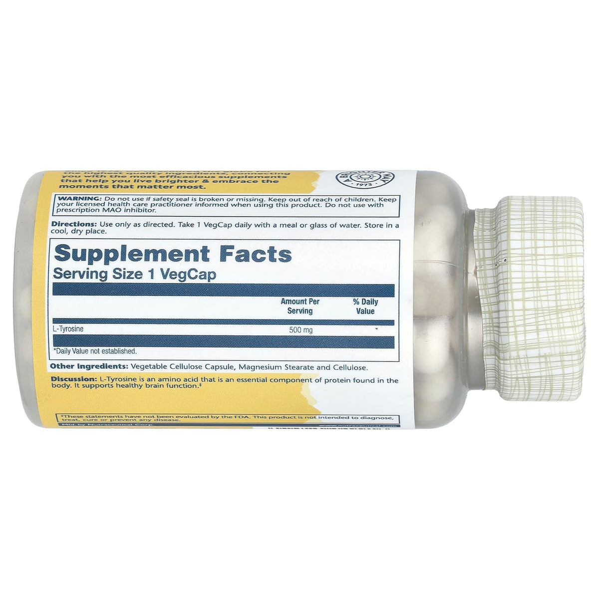 SOLARAY - L-Tyrosine 500mg