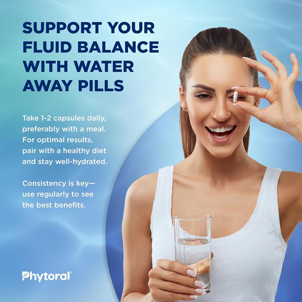 PHYTORAL Water Away Diuretic Pills for Swollen Legs - 60 Capsules - image 5