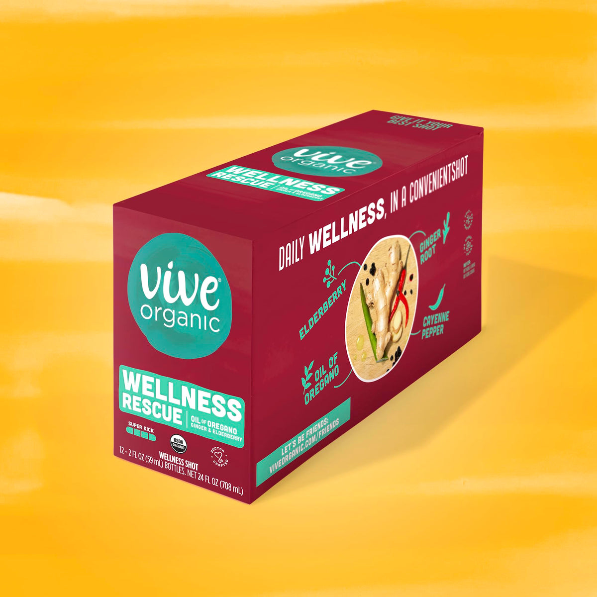 Vive Organic Immune Support Shot Oil of Oregano - 12 Pack - image 8
