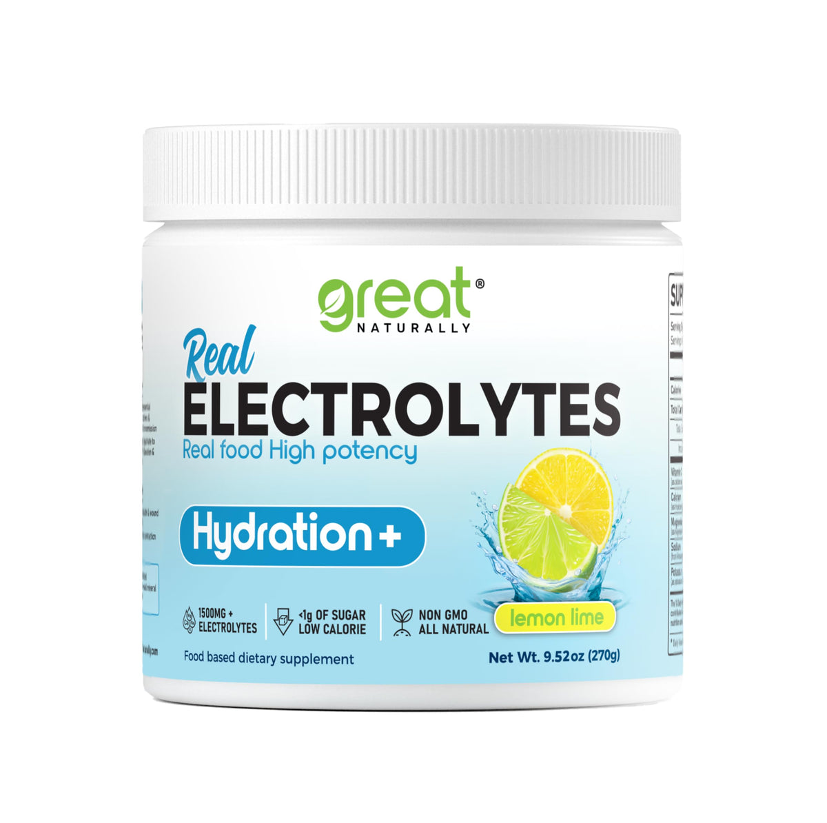 Great Naturally Electrolytes Powder Hydration