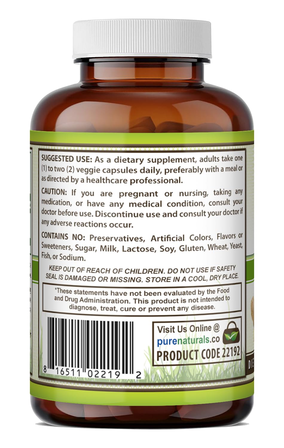 Pure Naturals Ginger Root 550mg - 120 Capsules - image 3