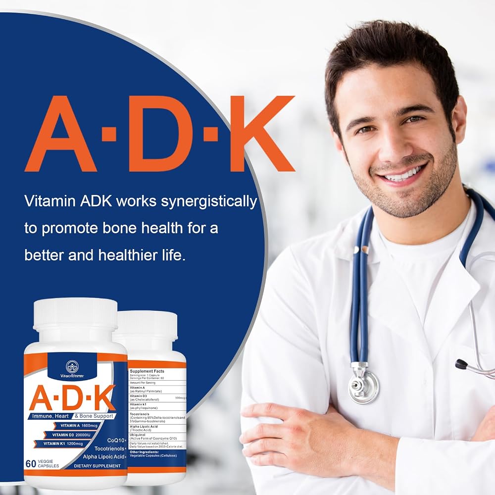 VITACRLLYNMN ADK Vitamin Supplement 20000 IU - 120 Capsules - image 5