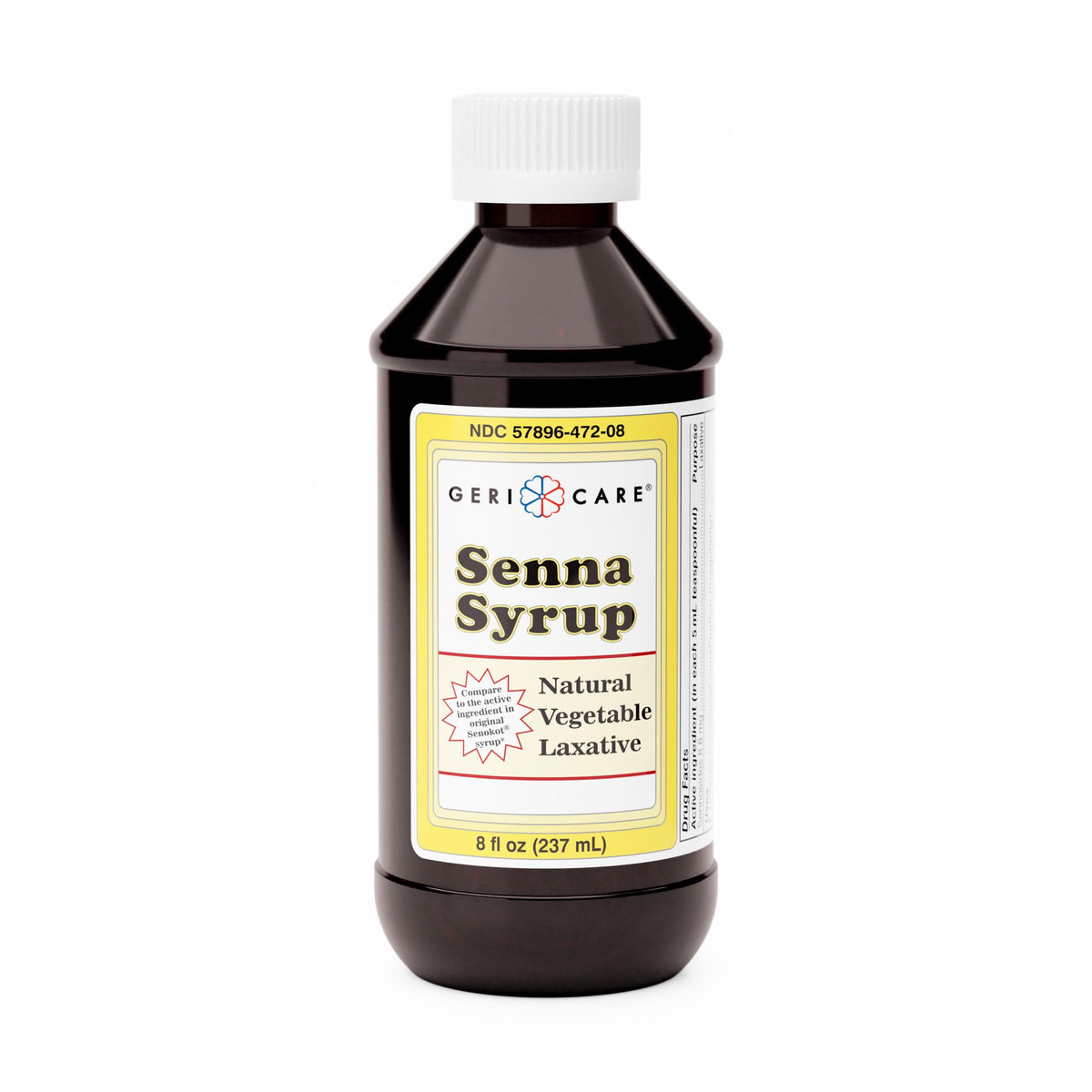 GeriCare Senna Laxative Syrup Stool Softener - 8 fl oz