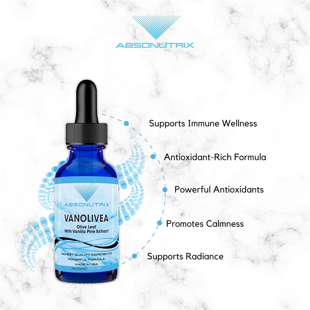 Absonutrix VanOlivea Olive Leaf Extract Liquid 390 mg - 4 FL OZ - image 4