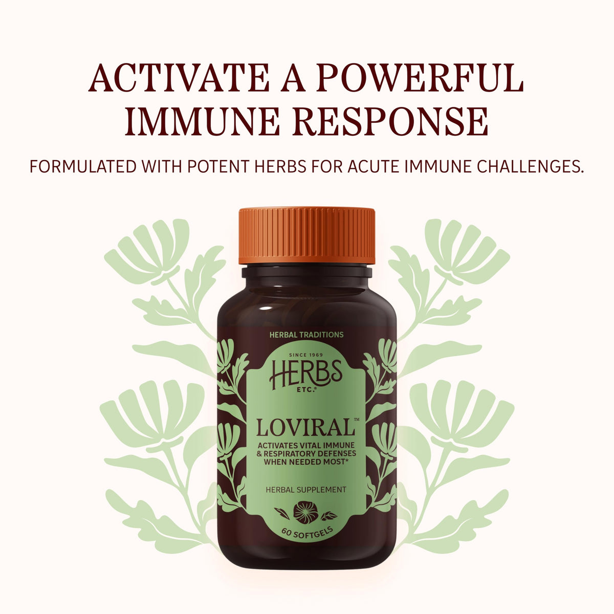 Herbs Etc. Loviral Softgels Immune & Respiratory Support - 60 Softgels - image 4