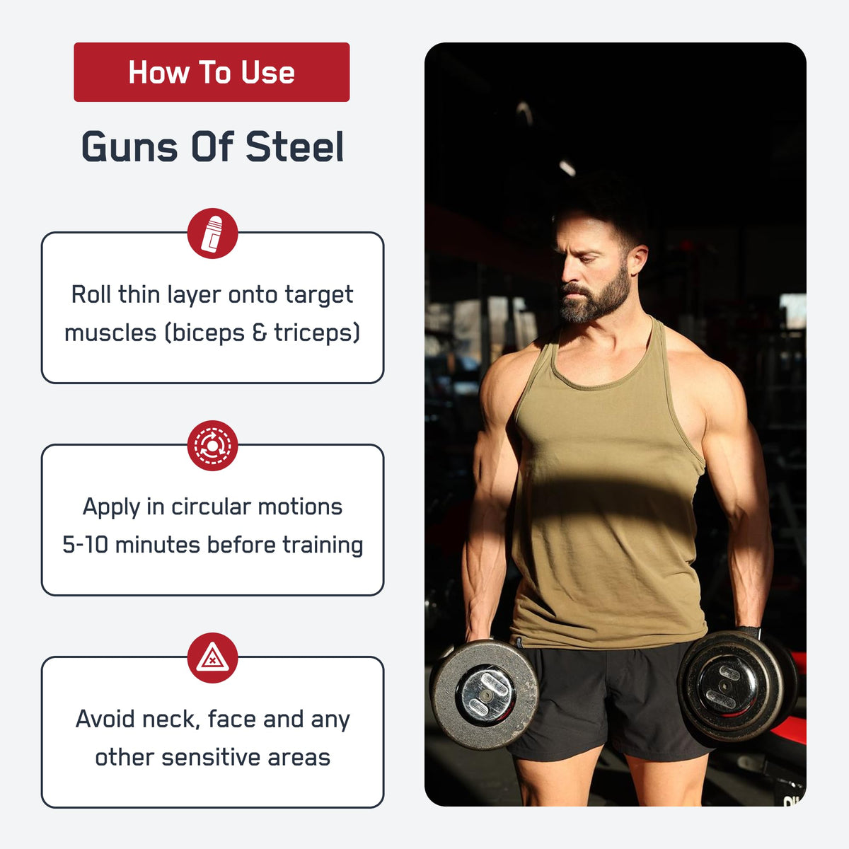 SteelFit Guns of Steel Pre-Workout Topical Pump Enhancer - 3 Fl Oz - image 4