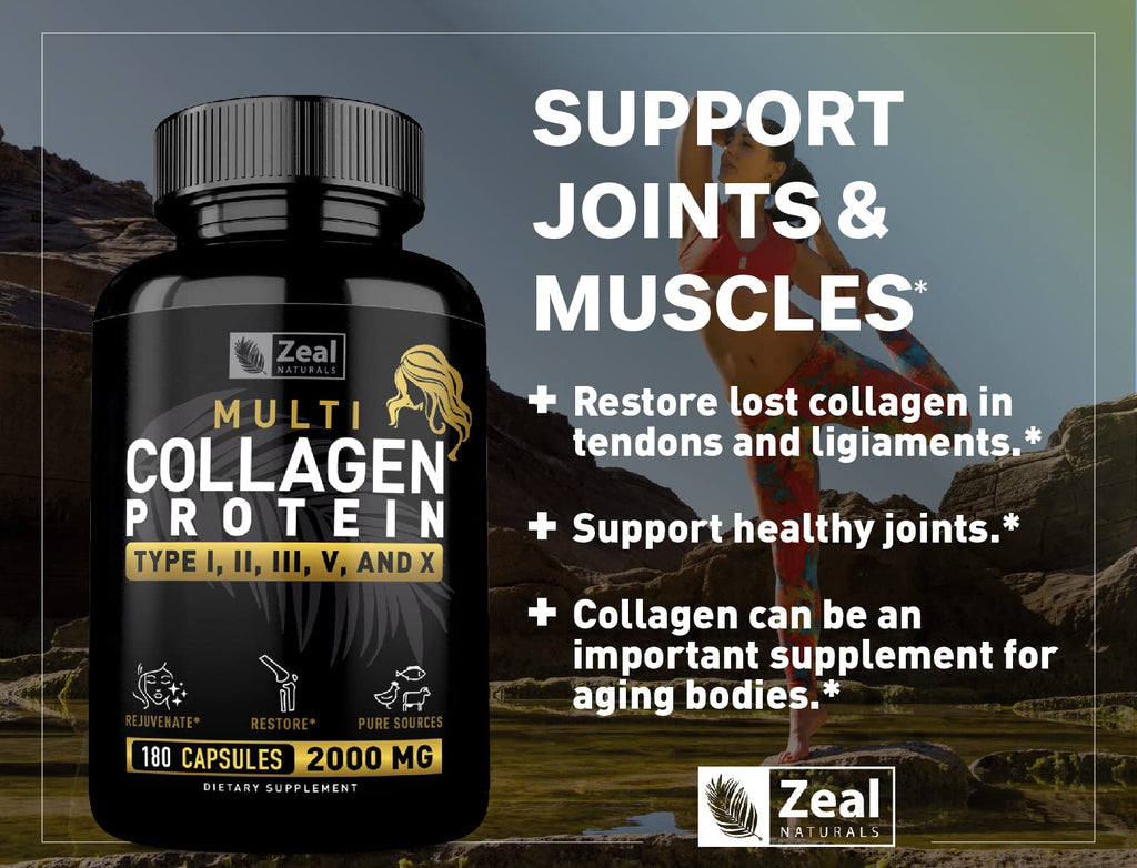 Zeal Naturals Multi Collagen Peptides - 180 Capsules - image 3