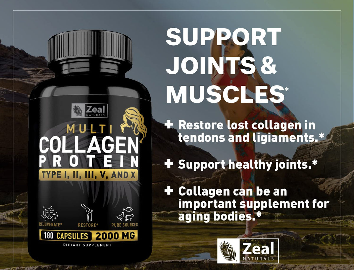 Zeal Naturals Multi Collagen Peptides - 180 Capsules - image 3