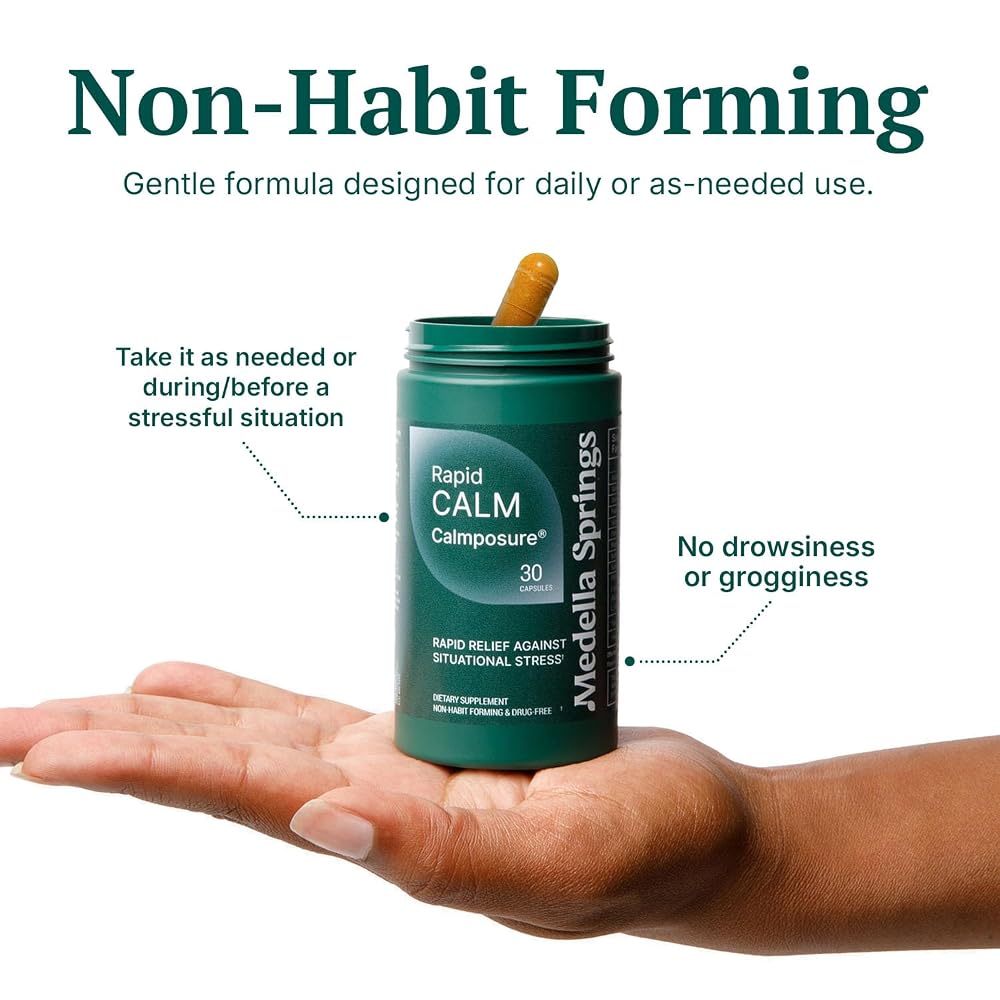CALMPOSURE Anti Stress Supplement for Situational Stress - 60 Capsules - image 3