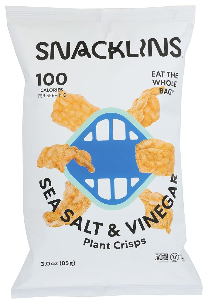SNACKLINS Sea Salt and Vinegar Plant Crisps - 3 oz