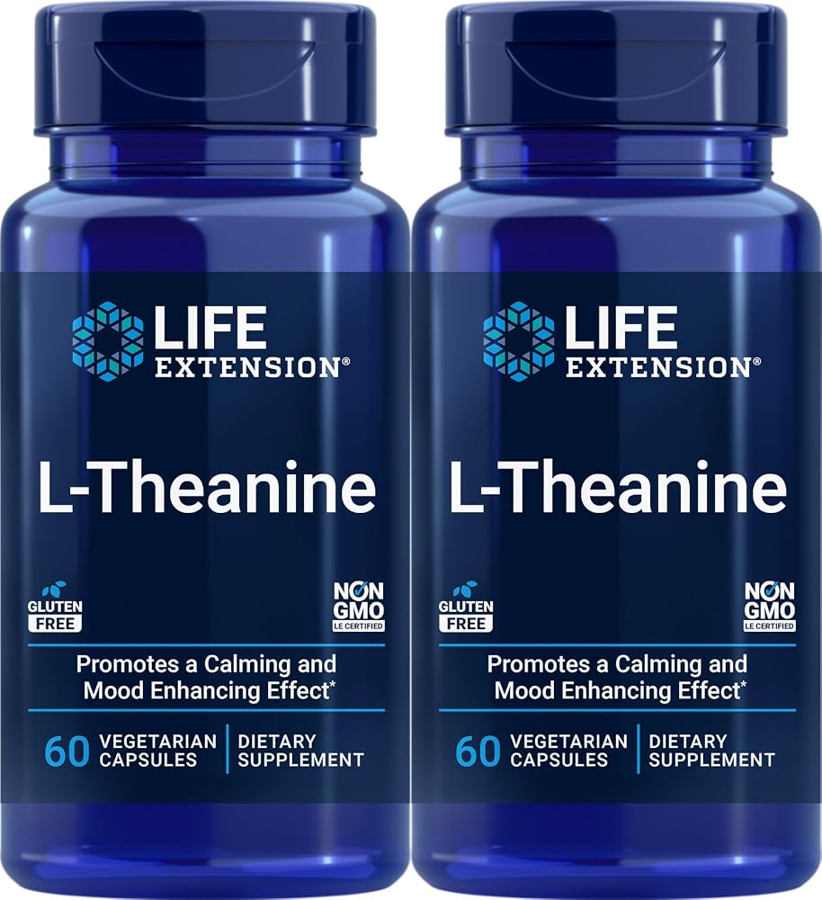 Life Extension L-Theanine Vegetarian Capsules for Relaxation - 120 Count