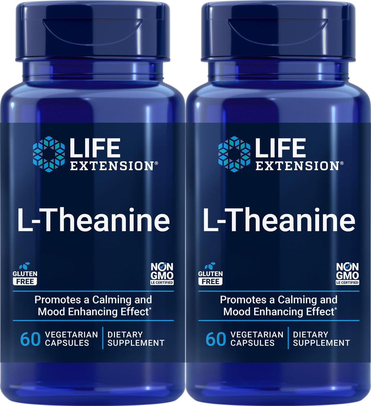 Life Extension L-Theanine Vegetarian Capsules for Relaxation - 120 Count