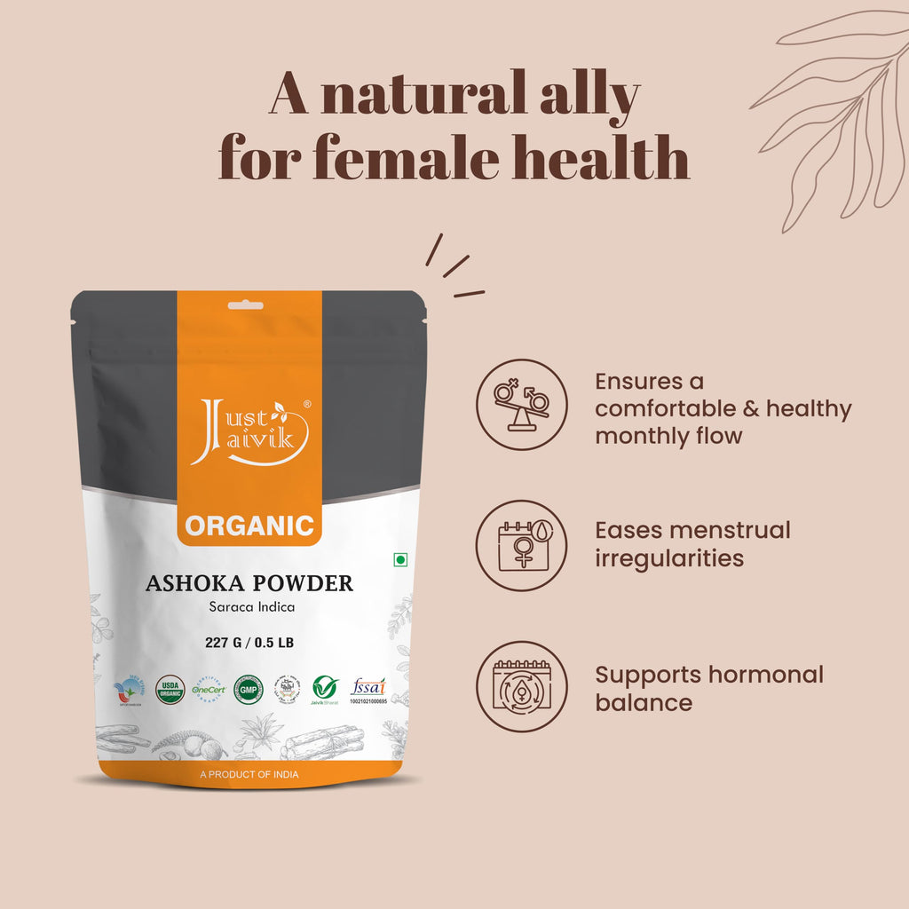 Just Jaivik Organic Ashoka Bark Powder - 227g - image 3