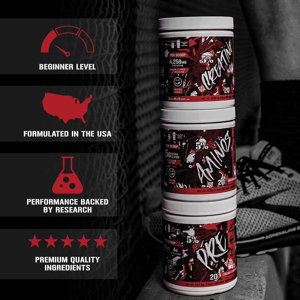 5% Nutrition Code Red Aminos BCAA Powder - 7.9 oz - image 5