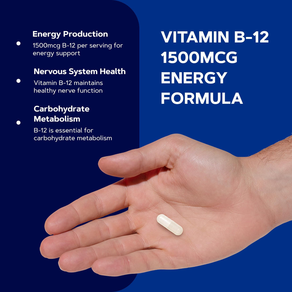 GNC Vitamin B-12 1500mcg for Energy Production - 90 Capsules - image 4