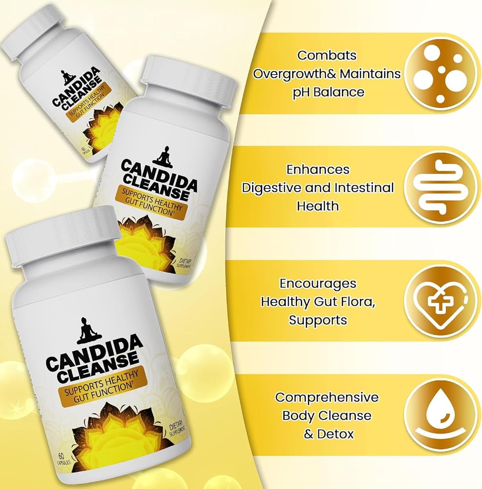 Generic Candida Cleanse Detox Probiotic & Herbal Formula - 60 Capsules - image 2