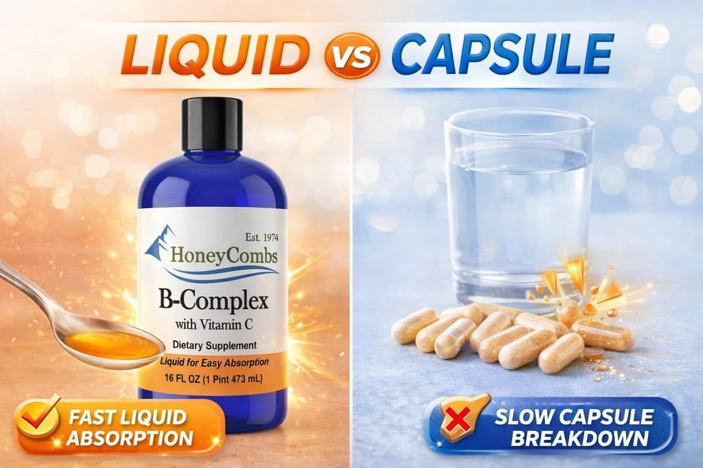HoneyCombs Liquid Vitamin B Complex with B12 & Vitamin C - 16 fl oz - image 4