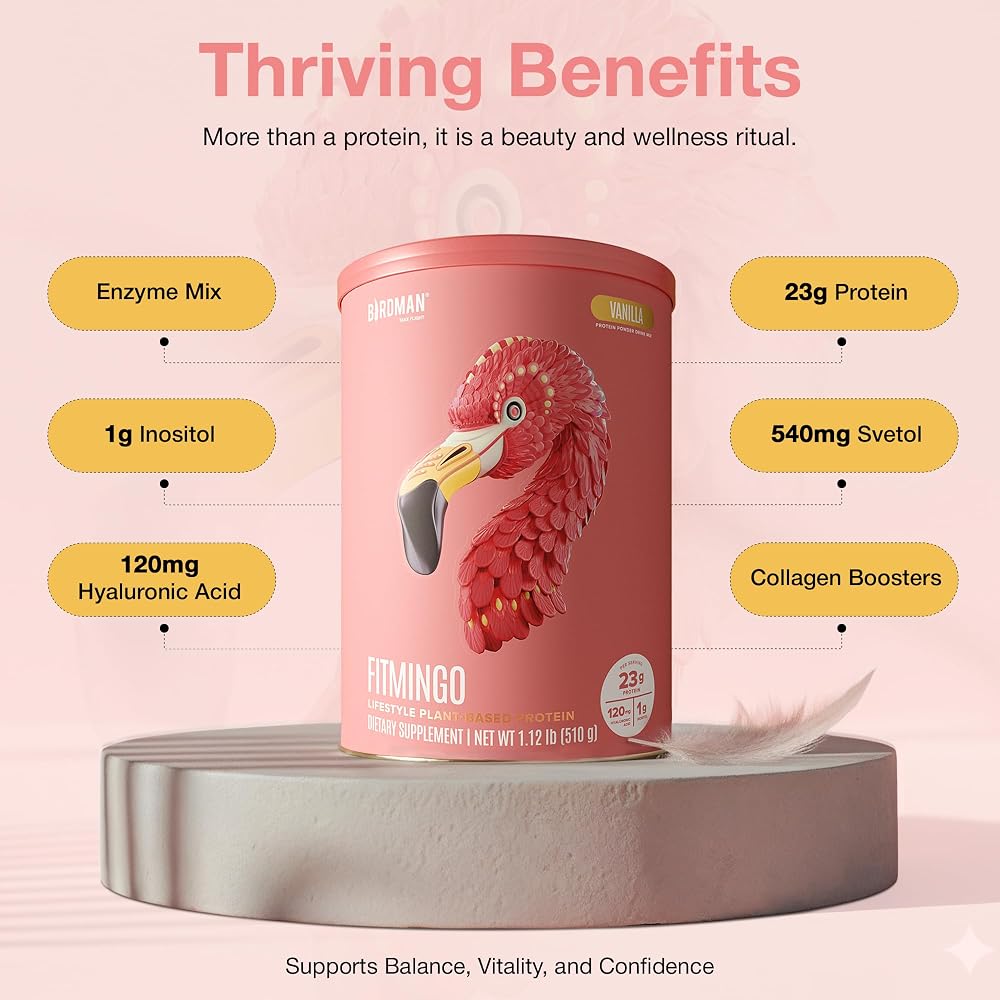 BIRDMAN Fitmingo Vegan Protein Powder with Inositol