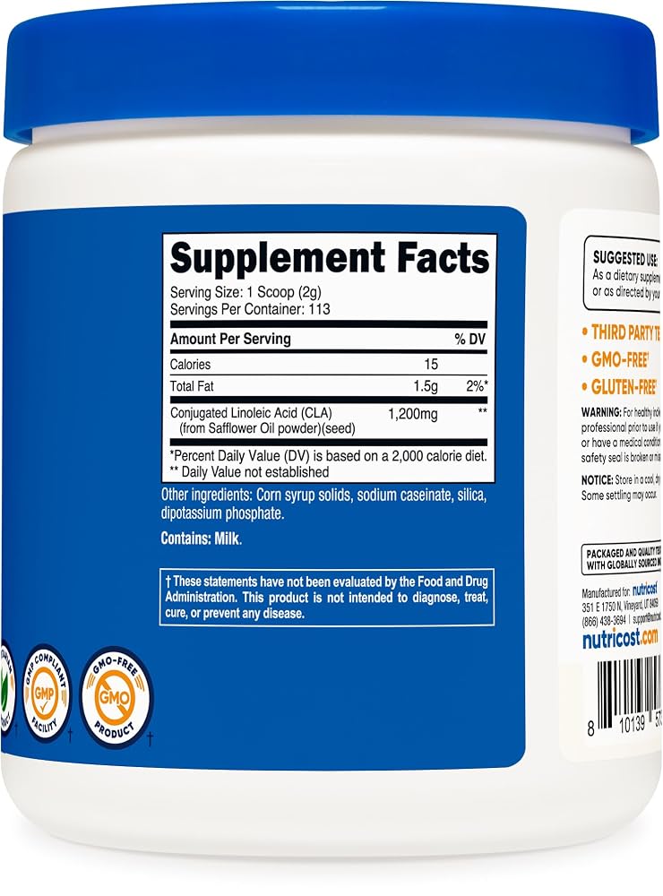 Nutricost CLA Powder (Conjugated Linoleic Acid) - 8oz - image 5