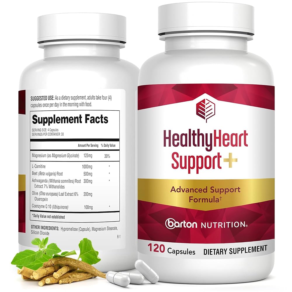 Barton Nutrition HealthyHeart Support+ 6-in-1 Heart Health - 120 Capsules
