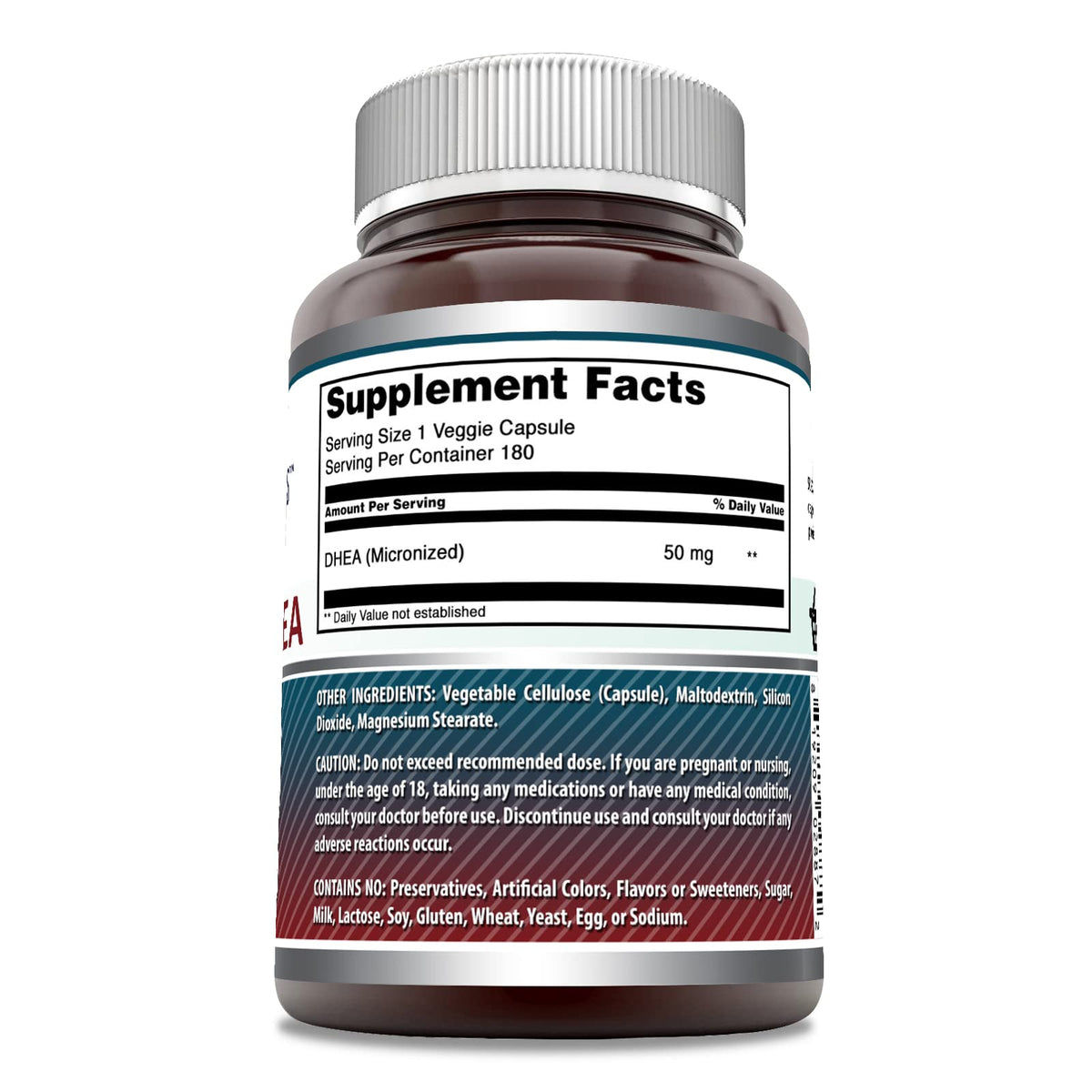 Amazing Nutrition Micronized DHEA 50 Mg - 180 Vegetarian Capsules - image 2