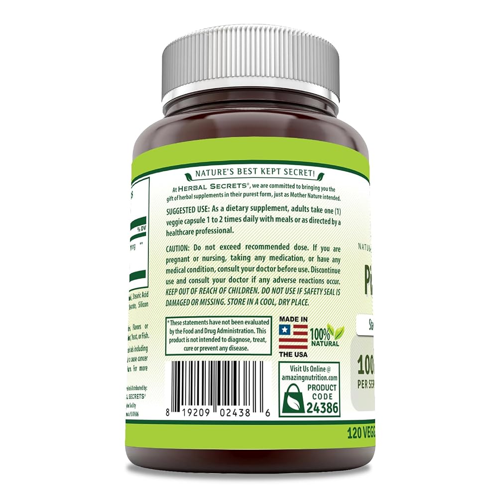 Herbal Secrets Pine Bark Extract 100 Mg Veggie Capsules Supplement