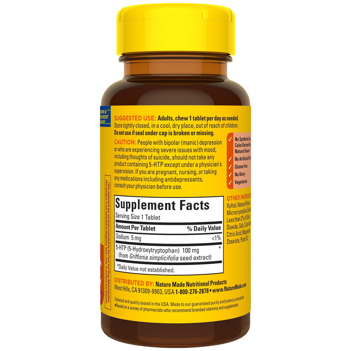 Nature Made 5-HTP 100mg Mood Support Chewable Tablets - 30 Count - image 11