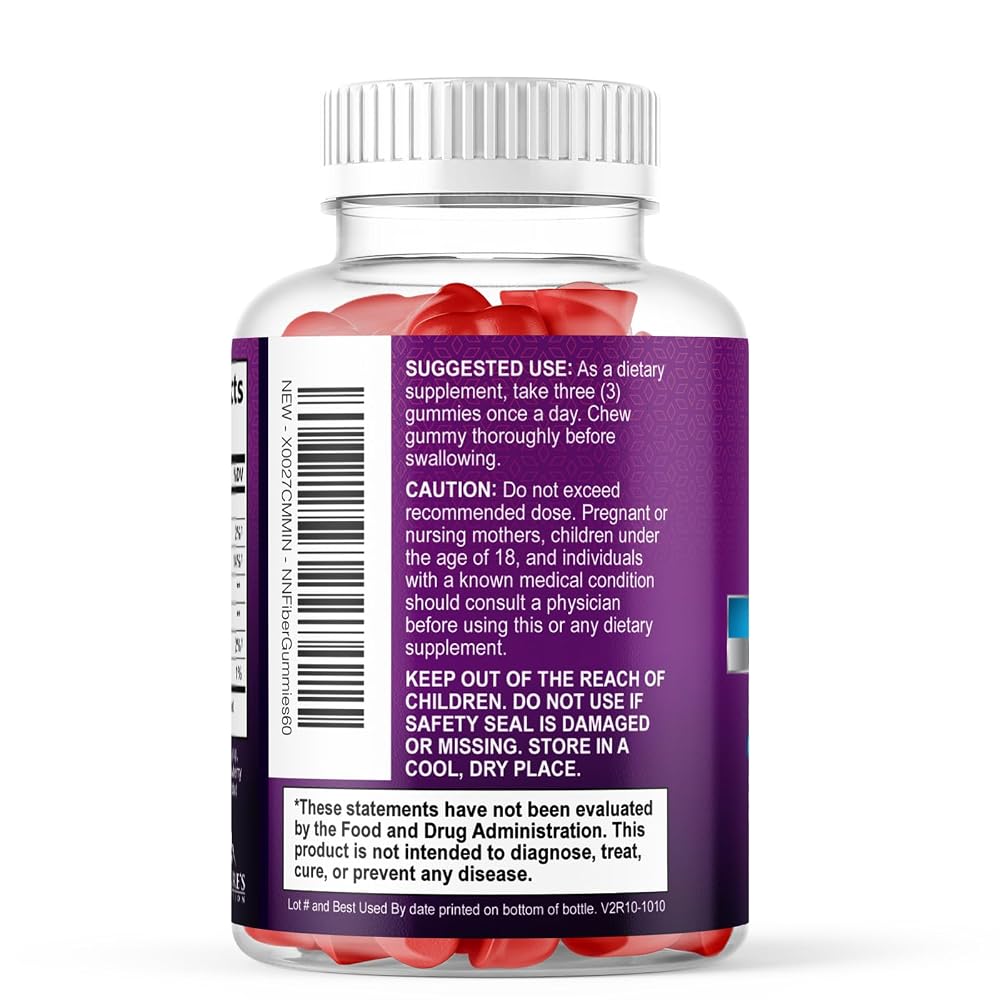 Nature's Nutrition Fiber Gummies 4g - Premium Prebiotic Plant Based - image 9