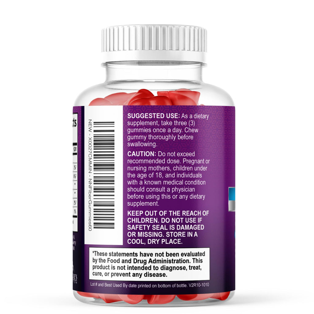 Nature's Nutrition Fiber Gummies 4g - Premium Prebiotic Plant Based