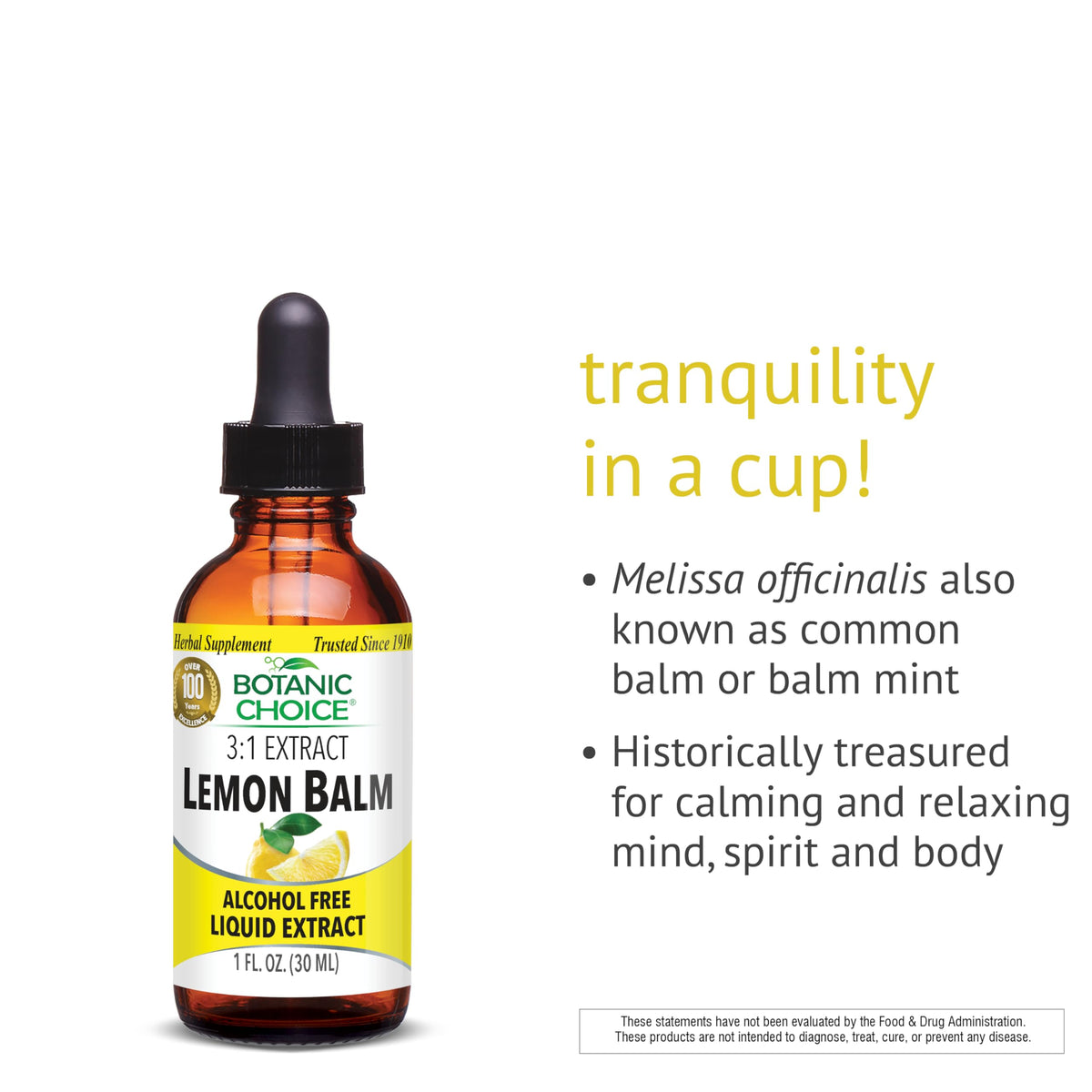 Botanic Choice Lemon Balm Liquid Extract Alcohol Free - 1 fl oz - image 3