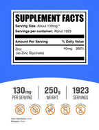 BulkSupplements.com Zinc Glycinate Powder