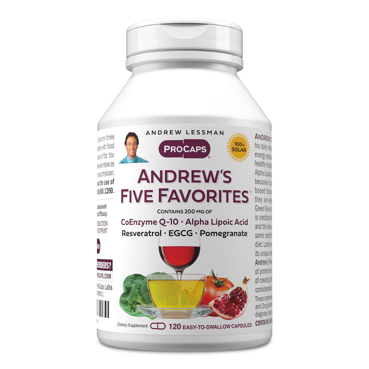 ANDREW LESSMAN Andrew's Five Favorites Capsules - Provides 200mg Each