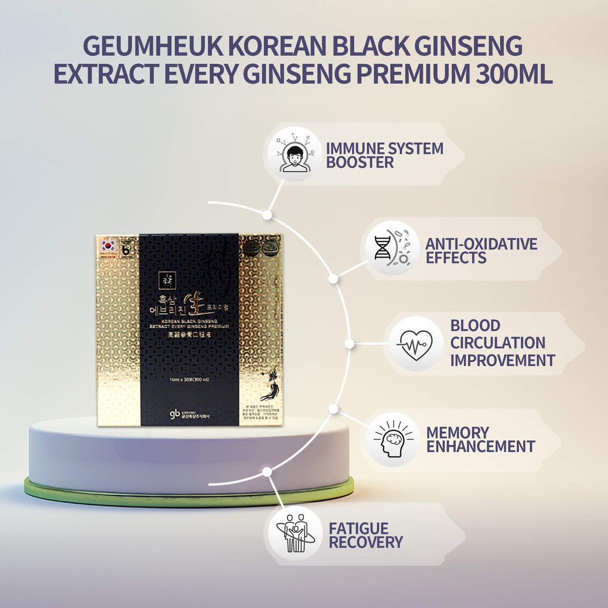 GeumHeuk Korean Black Ginseng Extract EveryGin - 30 Pouches - image 5