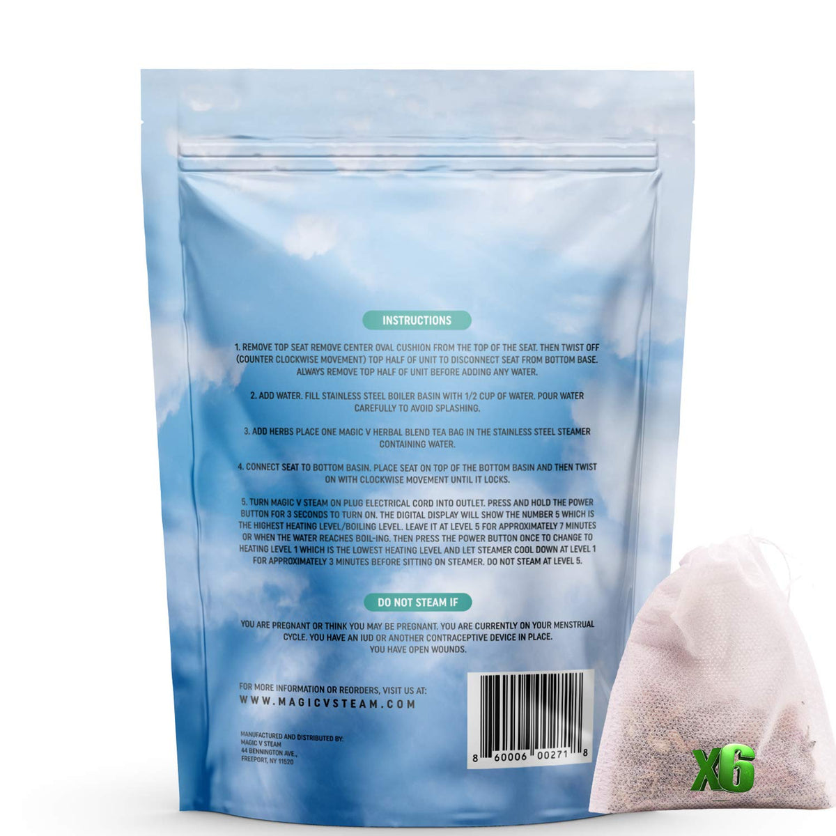 Magic V Serenity Yoni Steam Herbs for Women - 6 Steam Bags - image 3