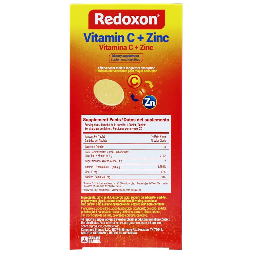 Redoxon Vitamin C + Zinc Effervescent Tablets - 20 Tablets - image 3