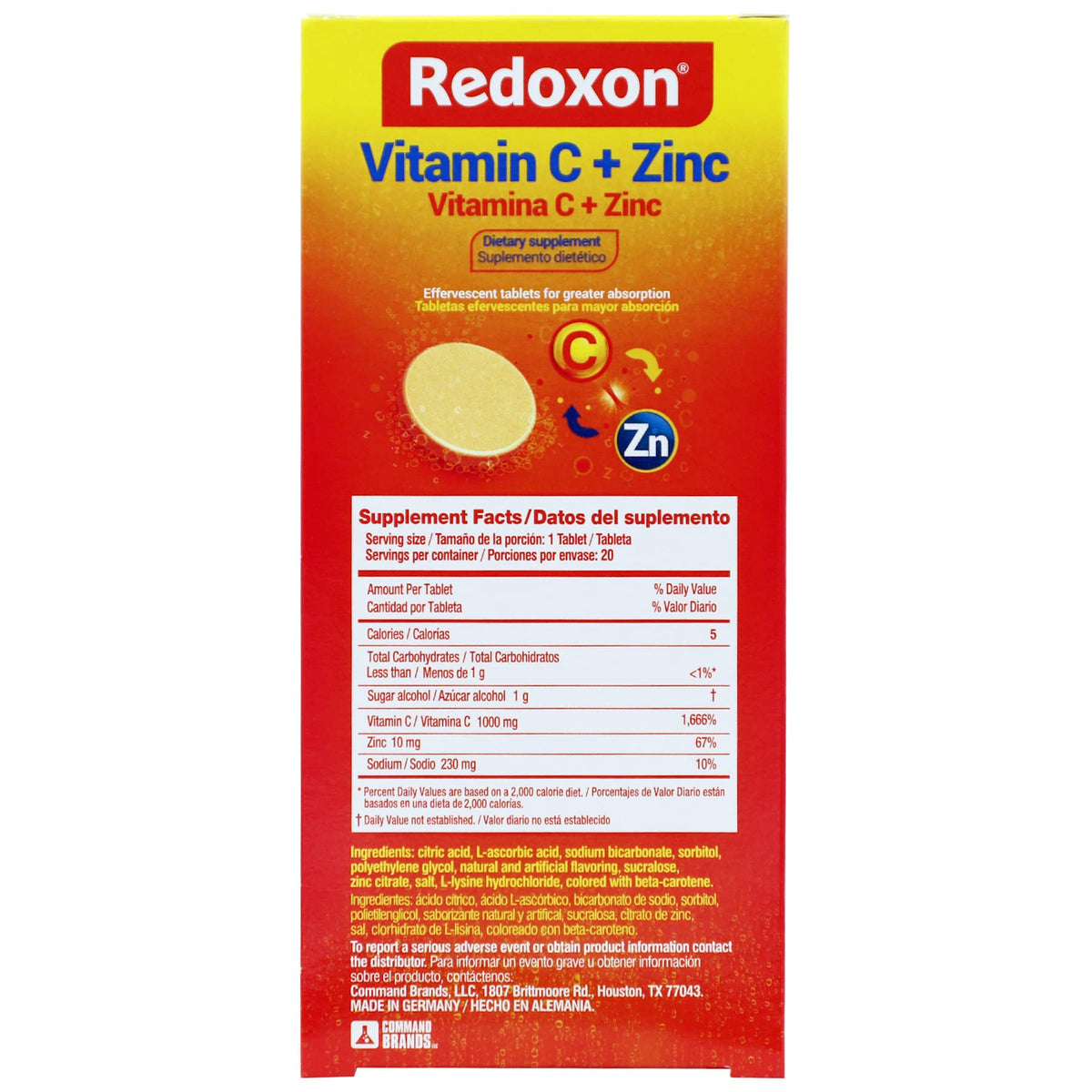 Redoxon Vitamin C + Zinc Effervescent Tablets - 20 Tablets - image 3