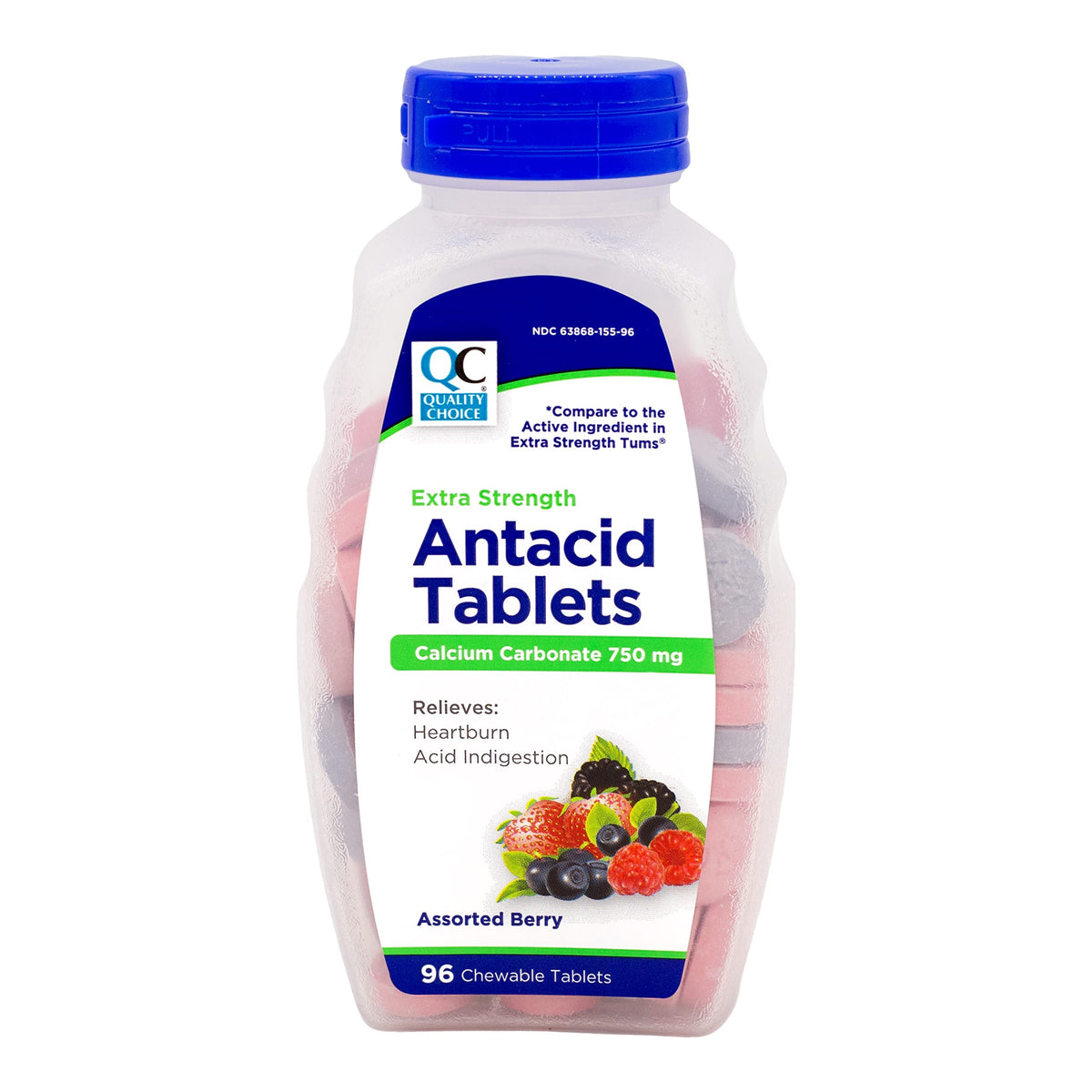 Quality Choice Extra Strength Antacid Tablets 750 mg - 96 Count
