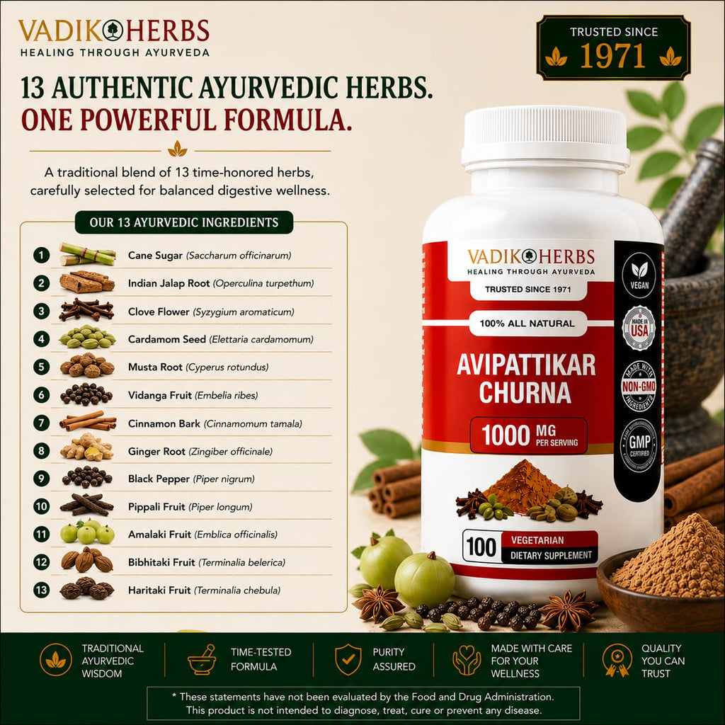 Vadik Herbs Avipattikar Churna Amla Capsules - 100 Count - image 5