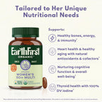 EarthFirst Organic Women's 50+ Multivitamin with Iron - 60 Tablets - image 3