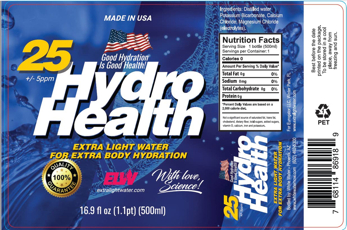 HYDRO HEALTH Deuterium Depleted Water 25 ppm - 24 Bottles - image 4