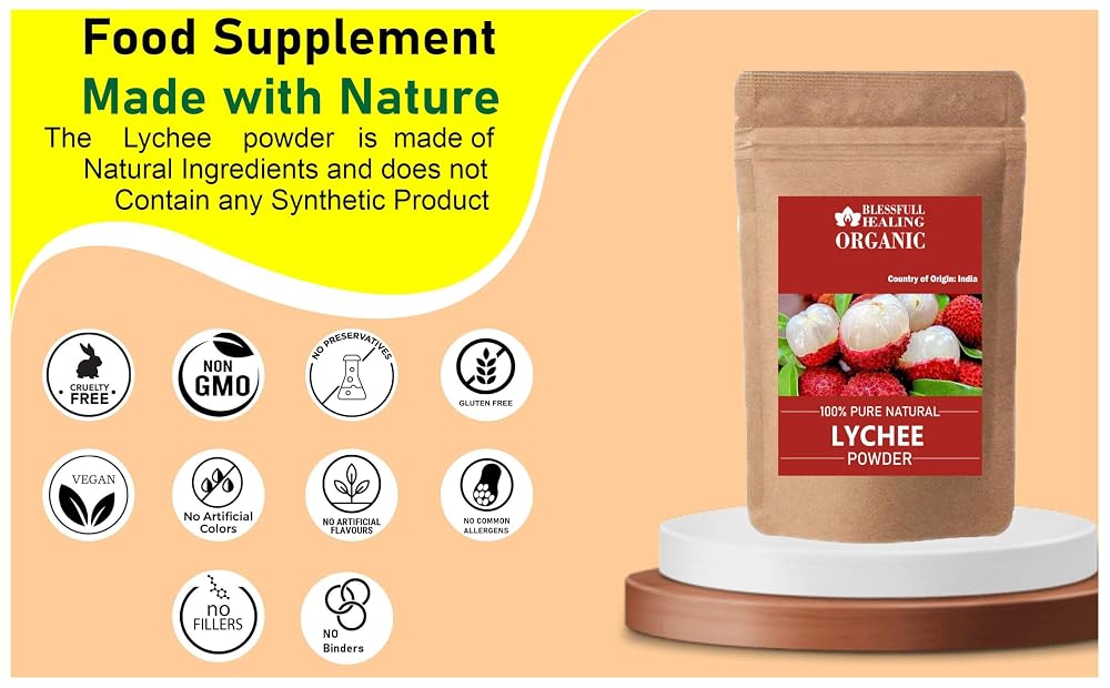 Blessfull Healing Organic Lychee Powder - 300 Grams - image 4