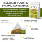 Vegs Turmeric Green Coffee Energy & Focus - 60 Pyramid Bags - image 3