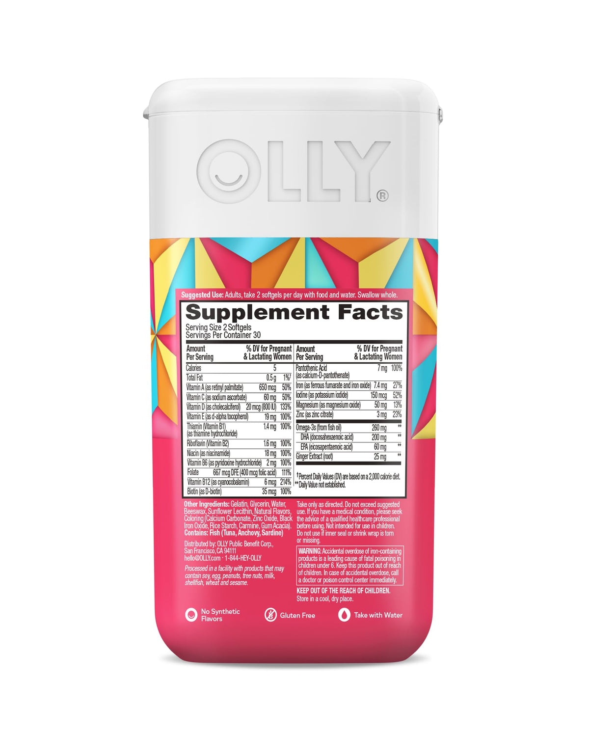 OLLY Ultra Strength Prenatal Multivitamin Softgels with Omega-3s - 60 Count - image 7