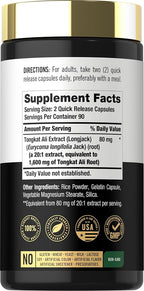 Carlyle Tongkat Ali Extract - 180 Capsules - image 2