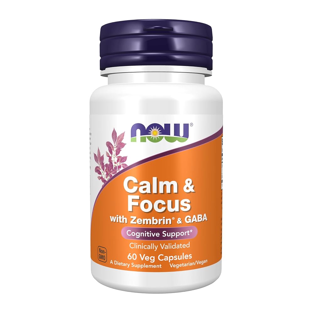 NOW Calm & Focus with Zembrin & GABA - 60 Vegetarian Capsules