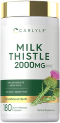 Carlyle Milk Thistle Herbal Supplement - 180 Capsules